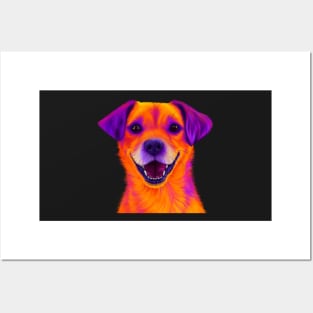 Colorful Terrier Mix Posters and Art